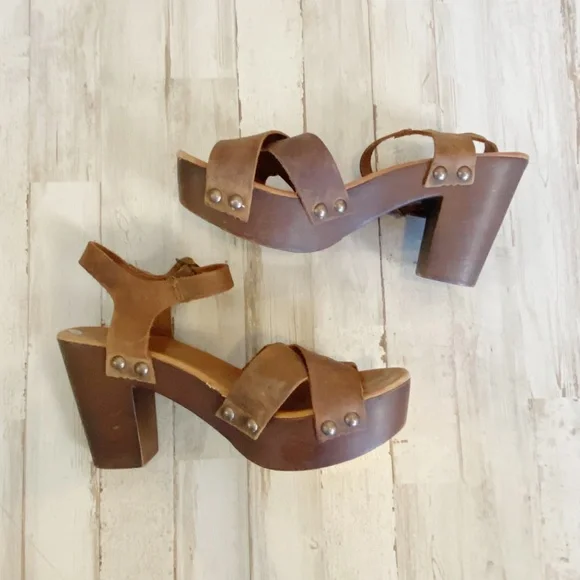 Mila Paoli | Womens Brown Leather Strap Platform Sandals | Size: 9.5 - Picture 11 of 13